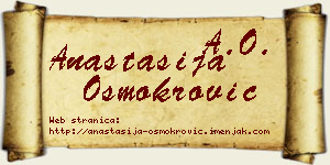 Anastasija Osmokrović vizit kartica